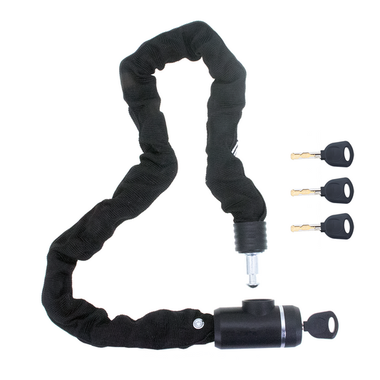 Bike Chain Lock, 2.95 Feet Long Heavy Duty Anti-Theft Bicycle Chain Lock with Keys for Bike, Motorcycle, Scooter, Bicycle, Door, Gate, Fence