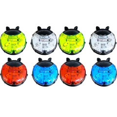 Smart Ladybug kerékvilágítás – automata szenzoros LED küllőfény gyerekbiciklikhez és rollerekhez, vízálló biztonsági lámpák színes futóhatásokkal