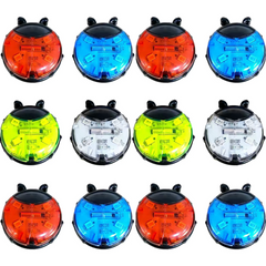 Smart Ladybug kerékvilágítás – automata szenzoros LED küllőfény gyerekbiciklikhez és rollerekhez, vízálló biztonsági lámpák színes futóhatásokkal