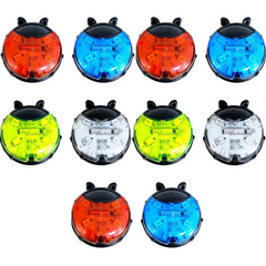 Smart Ladybug kerékvilágítás – automata szenzoros LED küllőfény gyerekbiciklikhez és rollerekhez, vízálló biztonsági lámpák színes futóhatásokkal