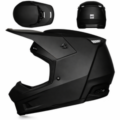 DOT Certified Full Face Dirt Bike Helmet for Adult & Youth – Off-Road Motocross ATV Motorcycle Helmet with Goggles, Quick-Release Buckle & Adjustable Sun Visor