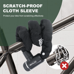 Lucchetto a catena per bici, lungo 90 cm, robusto antifurto con chiavi per bici, moto, scooter, bicicletta, porta, cancello, recinzione