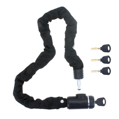 Lucchetto a catena per bici, lungo 90 cm, robusto antifurto con chiavi per bici, moto, scooter, bicicletta, porta, cancello, recinzione