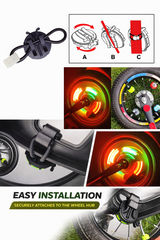 Smart Ladybug Bike Wheel Lights – Auto Sensor LED Spoke Lights for Kids Bikes & Scooters, Waterproof Safety Lights with Colorful Running Effects