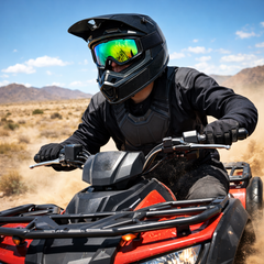 DOT Certified Full Face Dirt Bike Helmet for Adult & Youth – Off-Road Motocross ATV Motorcycle Helmet with Goggles, Quick-Release Buckle & Adjustable Sun Visor